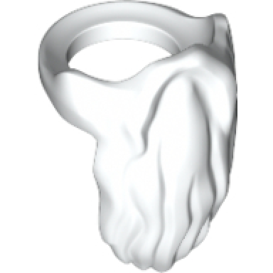 white minifigure beard rounded end