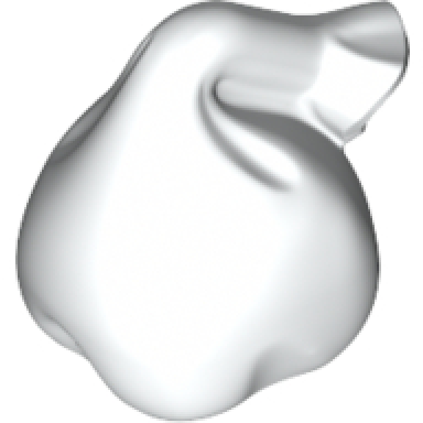 white minifigure utensil sack bag with handle