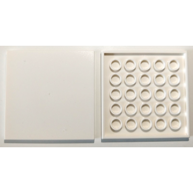 white tile 6 x 6 with bottom tubes