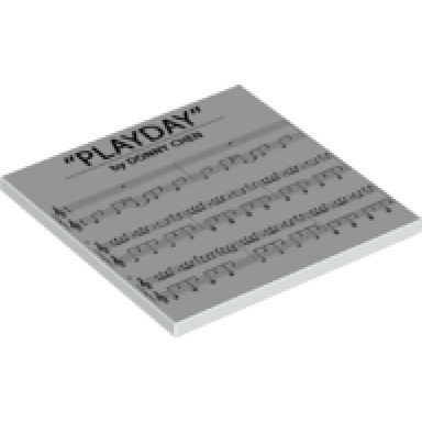 tile 6 x 6 with bottom tubes with playday by donny chen and music notes pattern