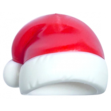 minifigure headgear cap santa with molded red top pattern