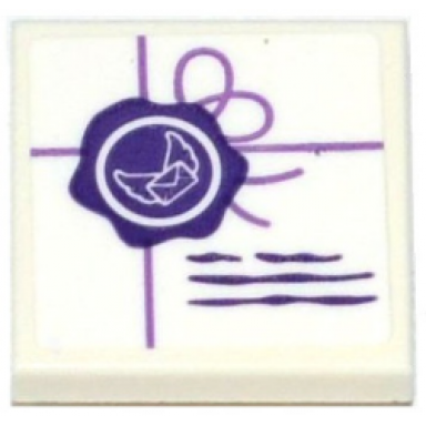 tile modified 2 x 2 inverted with dark purple seal and medium lavender string pattern sticker - set 41176