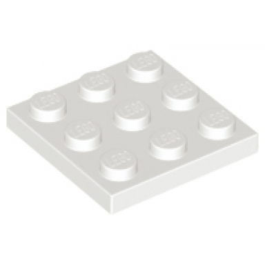 white plate 3 x 3