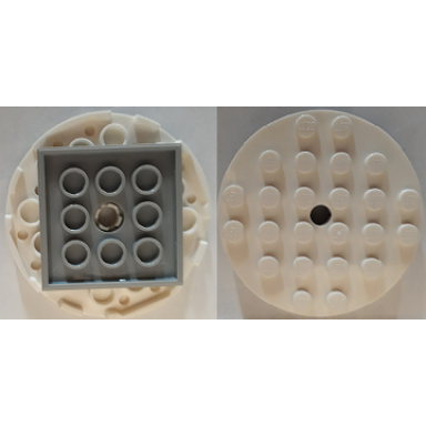 white turntable 6 x 6 x 2 3 with light bluish gray square base free-spinning 11213 61485