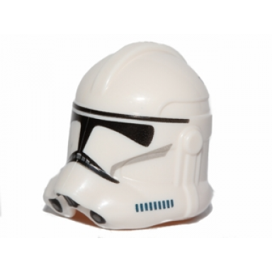 white minifigure headgear helmet sw clone trooper phase 2 with ep.3 pattern