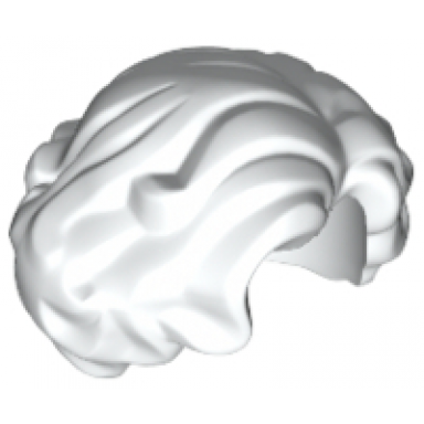 white minifigure hair female short wavy with side part