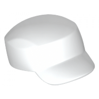 white minifigure headgear cap worker