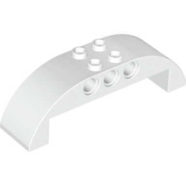 white slope curved 8 x 2 x 2 double