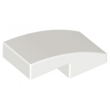 white slope curved 2 x 1 x 2 3