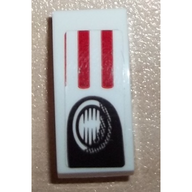 white slope curved 2 x 1 x 2 3 with headlight and 2 red stripes pattern model right side sticker - set 75876