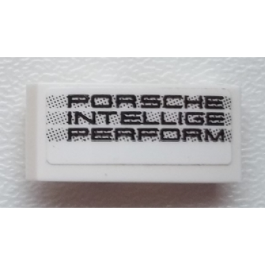 white slope curved 2 x 1 x 2 3 with porsche intellige perform pattern model left side sticker - set 75876