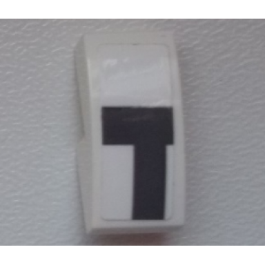 white slope curved 2 x 1 x 2 3 with dark bluish gray markings pattern model front left side sticker - set 75876