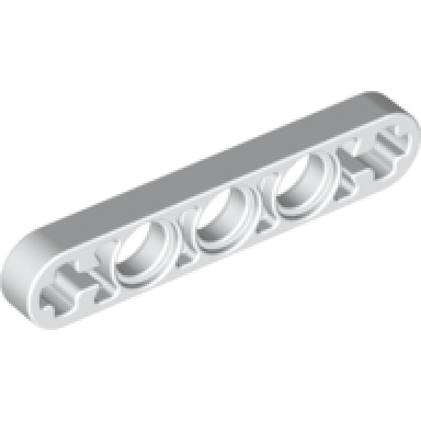 white technic liftarm thin 1 x 5 - axle holes