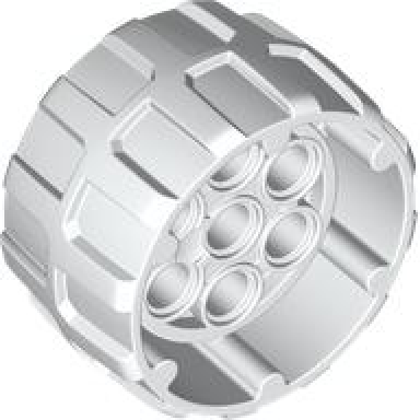 wheel hard plastic treaded with 7 pin holes and inner ring 37mm d x 22mm