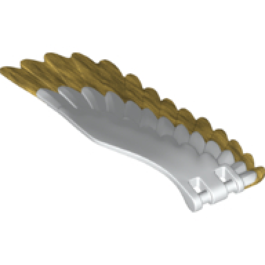 white eagle wing - right with gold feathers pattern