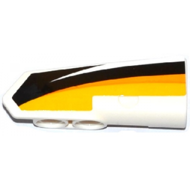technic panel fairing 21 very small smooth side b with yellow orange and white stripes on black background pattern sticker - set 42044