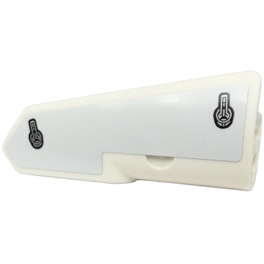 white technic panel fairing 22 very small smooth side b with 2 black and silver latches pattern sticker - set 42153