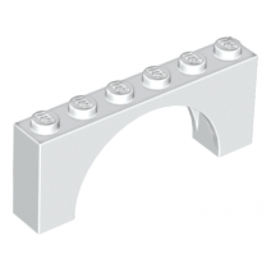 white arch 1 x 6 x 2 - thin top without reinforced underside