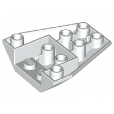 white wedge 4 x 4 triple inverted with connections between 4 studs