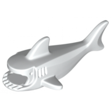 white shark body with debossed gills