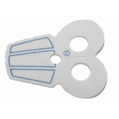 white minifigure armor pauldron cloth with blue stripes pattern