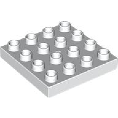 white duplo plate 4 x 4