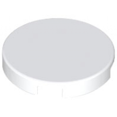white tile round 2 x 2 with bottom stud holder