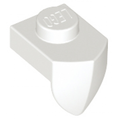 white plate modified 1 x 1 with tooth vertical