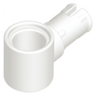white technic pin with friction ridges and pin hole