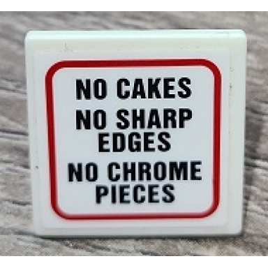 white road sign 2 x 2 square with open o clip with no cakes no sharp edges and no chrome pieces pattern sticker - set 70912