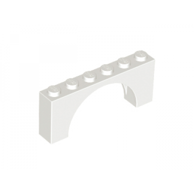 white arch 1 x 6 x 2 - medium thick top without reinforced underside