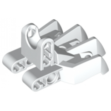 white hero factory foot with four short claws and ball joint socket