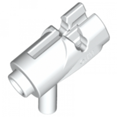 white minifigure weapon gun mini blaster shooter