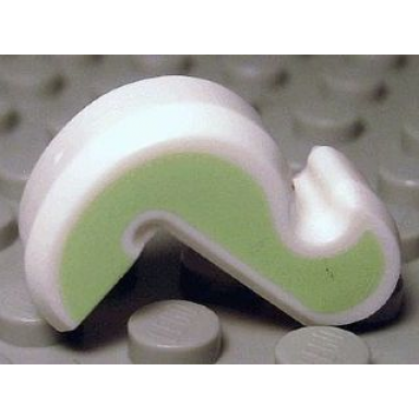 white cat tail with yellowish green sides pattern