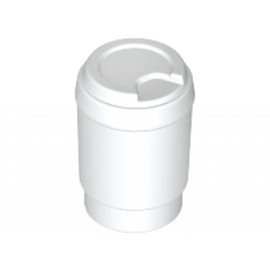 white minifigure utensil cup take out cup without top hole
