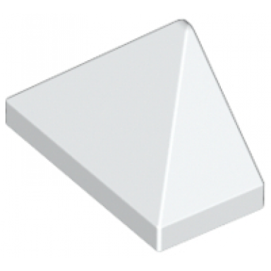 white slope 45 2 x 1 triple with bottom stud holder