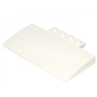 white slope curved 5 x 8 x 2 3 with 4 studs