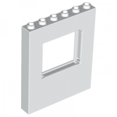 white panel 1 x 6 x 6 with window