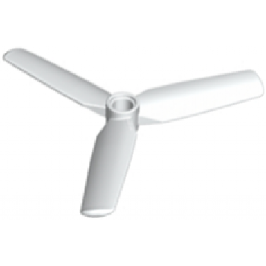 white propeller 3 blade 9 diameter with center recessed