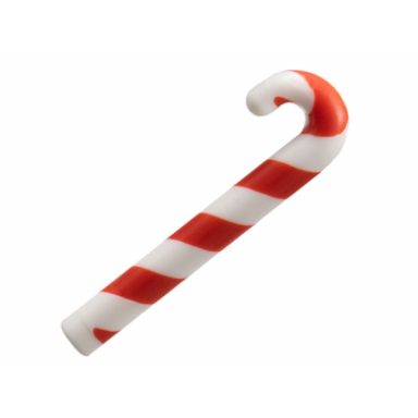 white minifigure utensil cane red candy stripe pattern