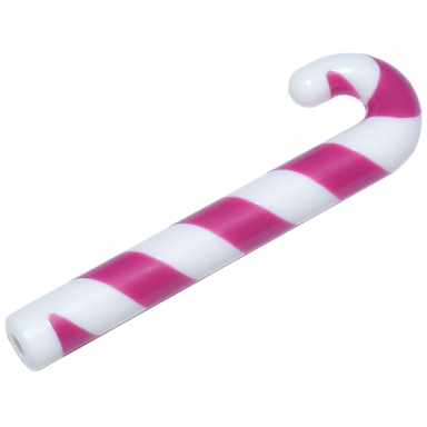 minifigure utensil cane with molded magenta candy stripe pattern