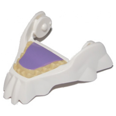 large figure head modified chima cat jaw lower with tan teeth and medium lavender tongue pattern