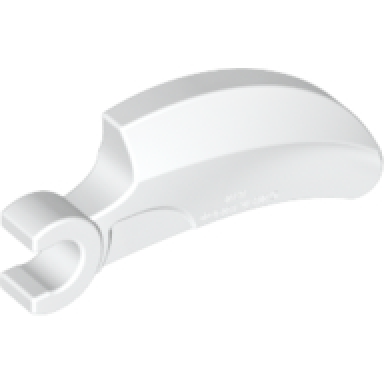 white barb claw horn tooth with clip curved