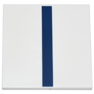 white tile 4 x 4 with dark blue stripe pattern