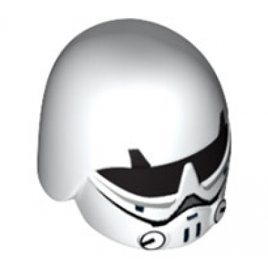 white minifigure headgear helmet sw imperial cadet with black goggles pattern