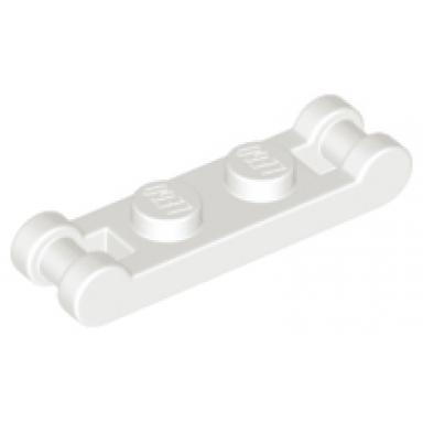white plate modified 1 x 2 with bar handles on ends