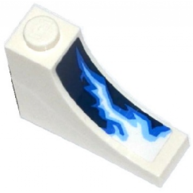 white arch 1 x 3 x 2 inverted with lightning pattern model right side sticker - set 70602