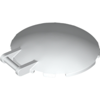 white dish 6 x 6 inverted with bar handle