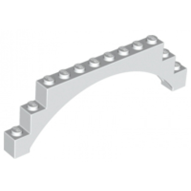 white arch 1 x 12 x 3 raised arch with 5 cross supports