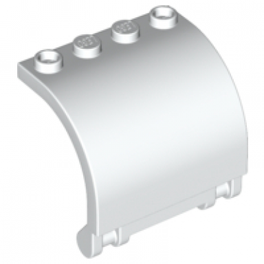 white panel 3 x 4 x 3 curved with double clip hinge